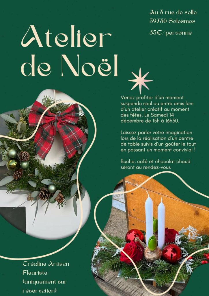 Atelier de Noël chez Créaline