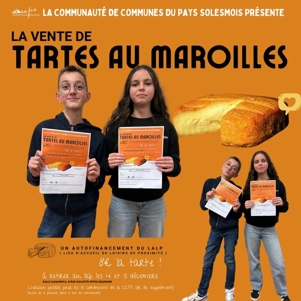 Vente de Tartes au Maroilles par le LALP