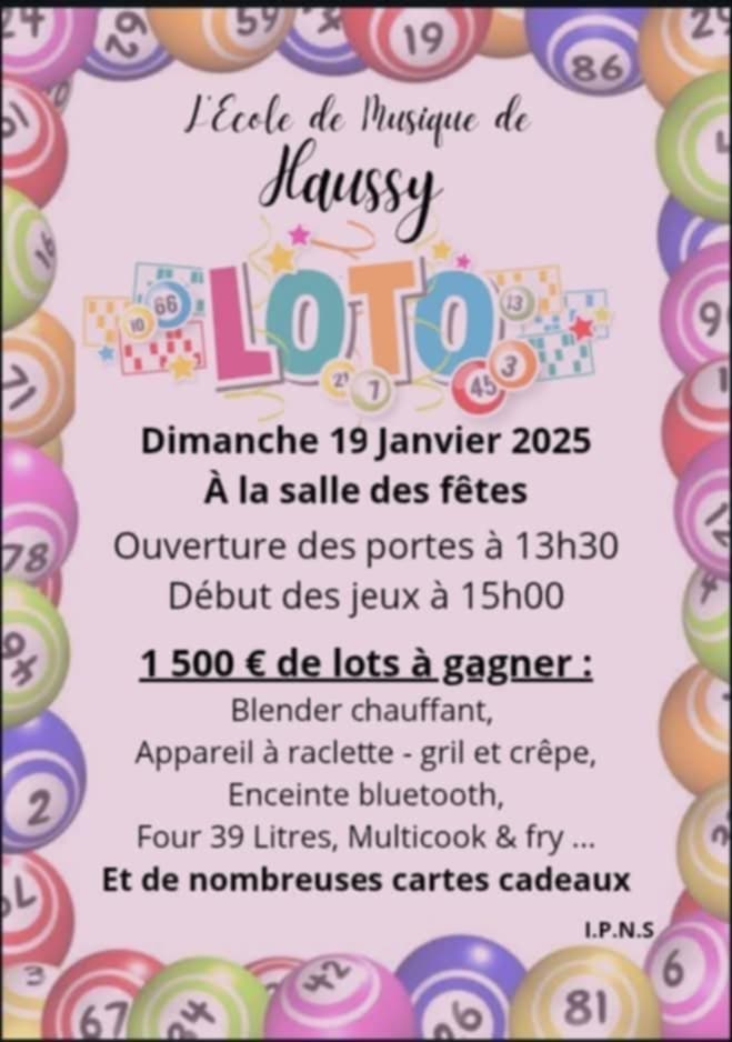 Participez au Grand Loto de l’École de Musique de Haussy